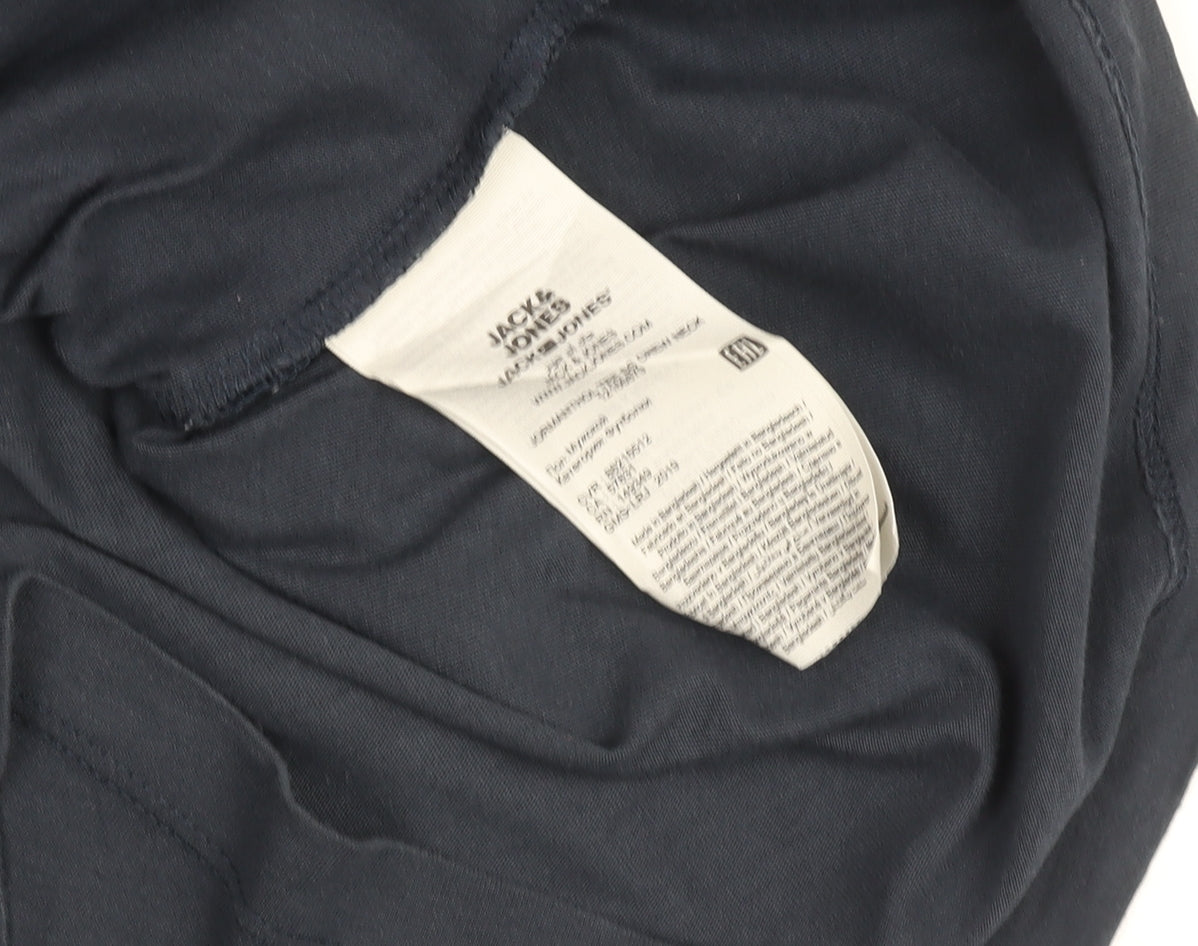 Mens UK Size M JACK & JONES Black  T-Shirt
