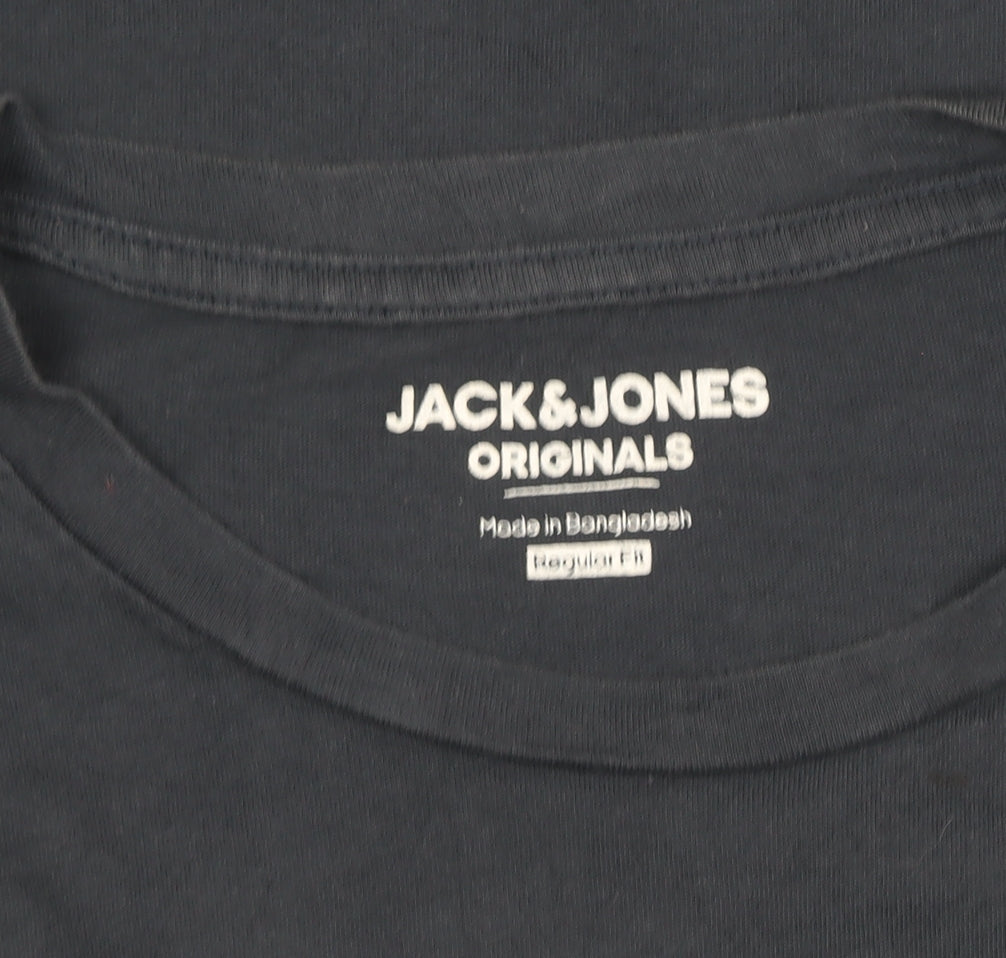 Mens UK Size M JACK & JONES Black  T-Shirt