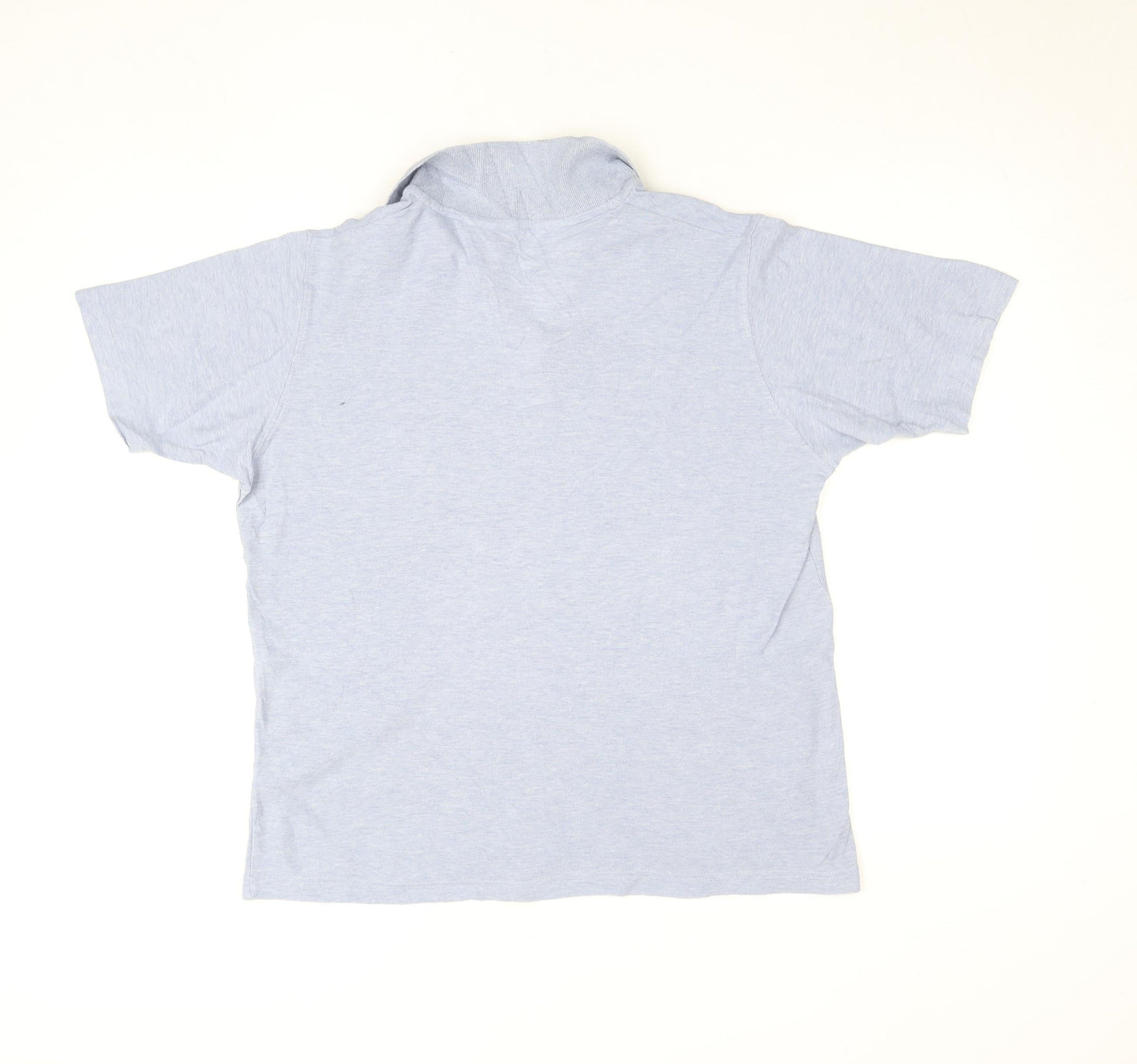 EWM Womens Blue 100% Cotton Short Sleeve Polo Shirt Size 14