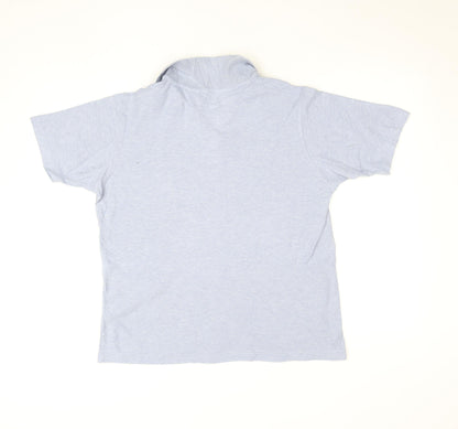 EWM Womens Blue 100% Cotton Short Sleeve Polo Shirt Size 14