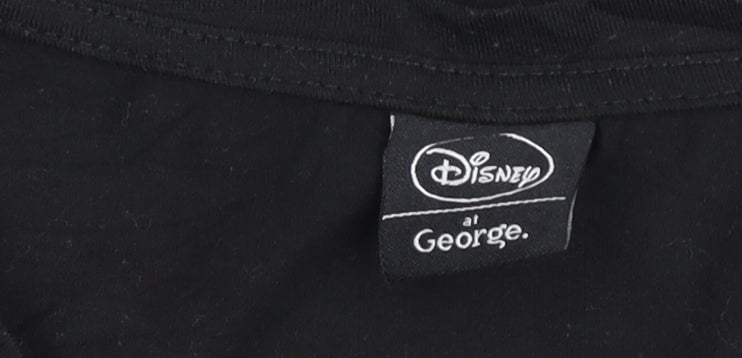 Womens UK Size 14 Disney at George Black Basic T-Shirt