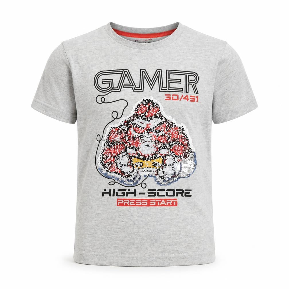 Boys UK Size 8 Years NEXT Grey Basic T-Shirt