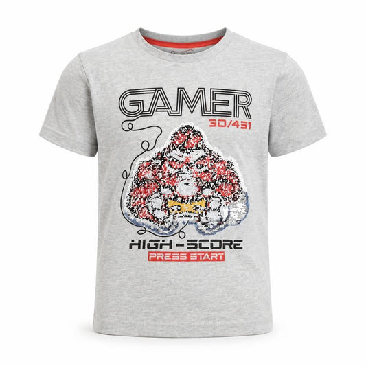 Boys UK Size 8 Years NEXT Grey Basic T-Shirt