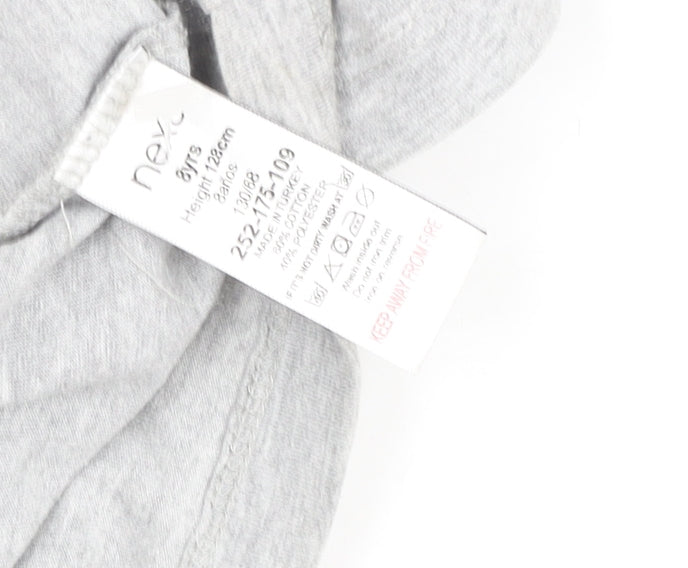 Boys UK Size 8 Years NEXT Grey Basic T-Shirt