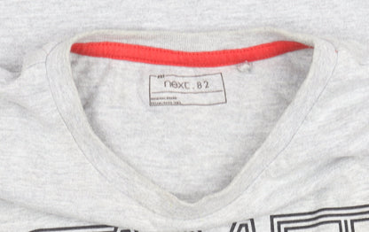 Boys UK Size 8 Years NEXT Grey Basic T-Shirt