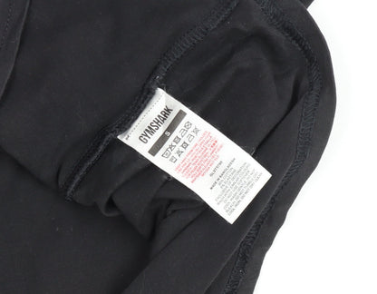 Gymshark Womens Black Small Cotton Stretch Training T-Shirt