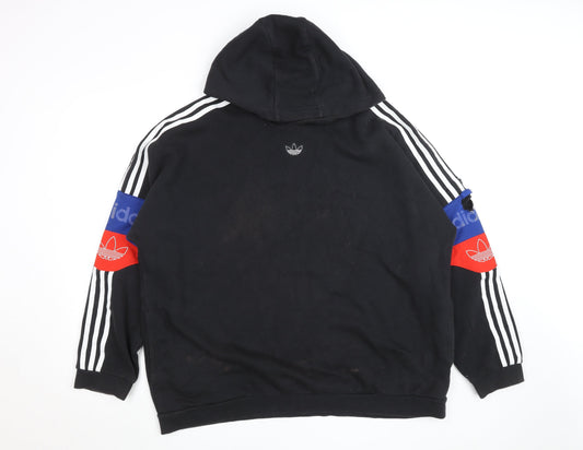 Adidas Men's Black XL Pullover Hoodie Sports Logo Fleece
