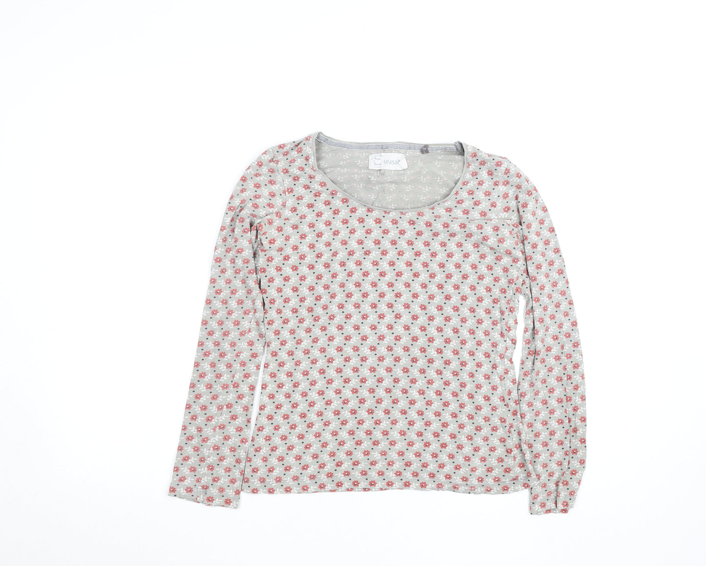 Womens UK Size 8 Seasalt Grey Basic T-Shirt