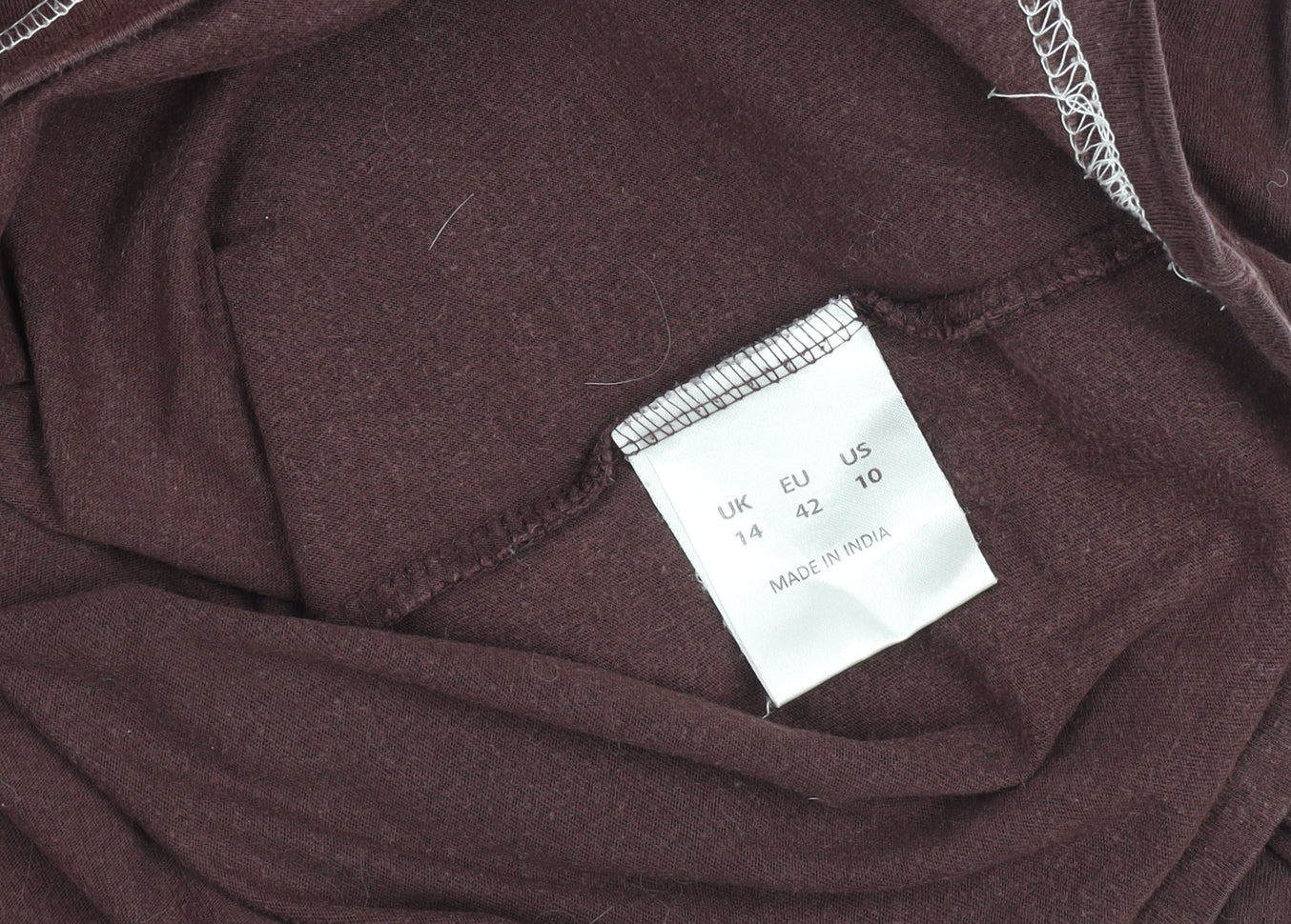 Joe Browns Women Brown Heart Button Long Sleeve Cotton T-Shirt UK 14