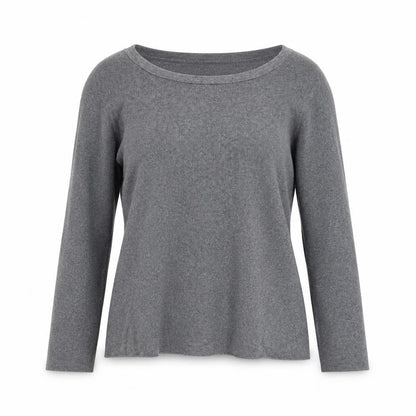 Womens UK Size S Lands' End Grey Basic Blouse