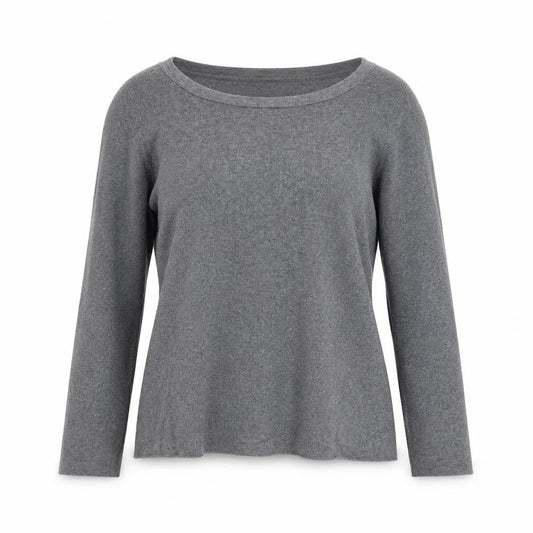 Womens UK Size S Lands' End Grey Basic Blouse