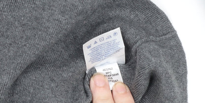 Lands' End Women's Grey Wool Blend Long Sleeve Basic Jumper Size S