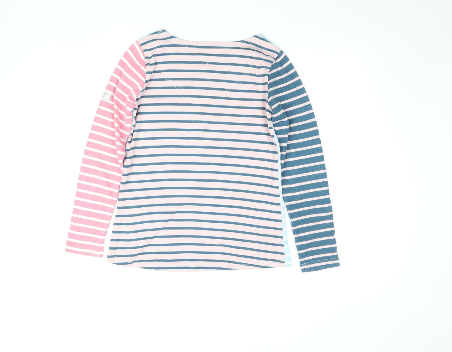 Joules Women’s Multicoloured Striped Long Sleeve Cotton T-Shirt, Size M
