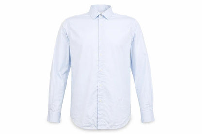 T.M.Lewin Men’s Blue Slim Fit Long Sleeve Cotton Button-Up Shirt 15.5”