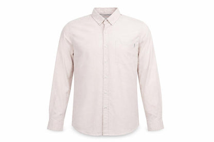 Topman Men's Beige Slim Fit Long Sleeve Button-Up Shirt L