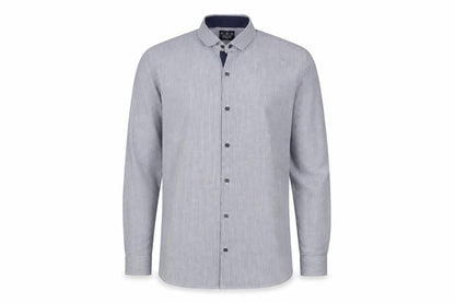 River Island Men's Blue Check Slim Fit Long Sleeve Shirt L