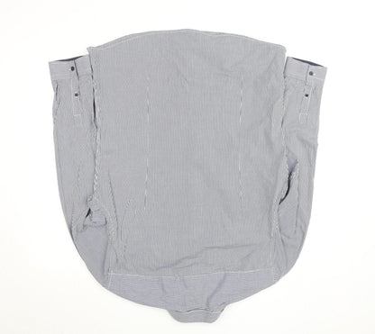 River Island Men's Blue Check Slim Fit Long Sleeve Shirt L