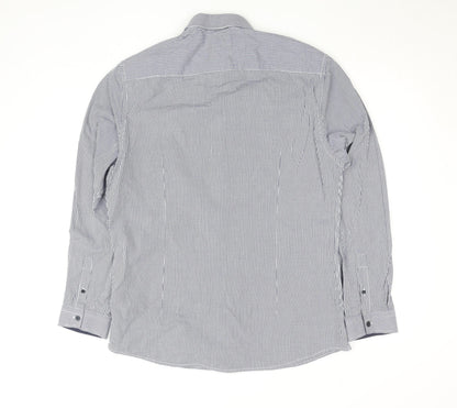 Cedar Wood State Men's Blue Check Button-Up Long Sleeve Shirt XL