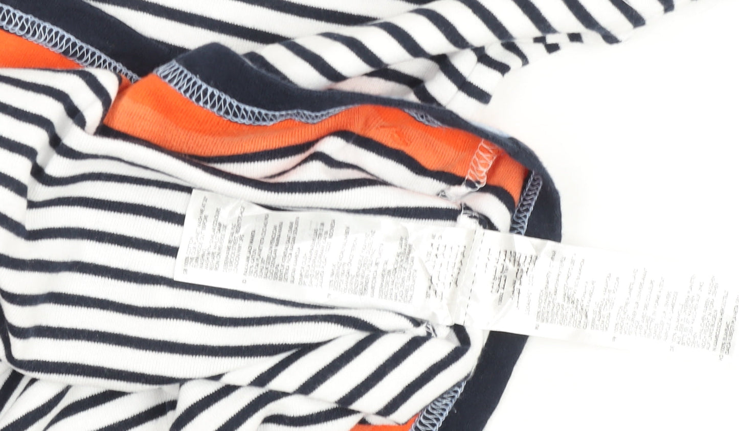 Maine New England Women's Multicoloured Stripe Cotton Blend T-Shirt Size 16