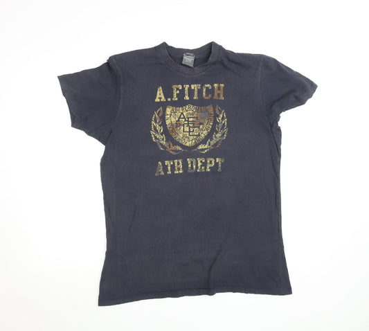 Abercrombie & Fitch Men's Black Muscle Fit Graphic T-Shirt Medium