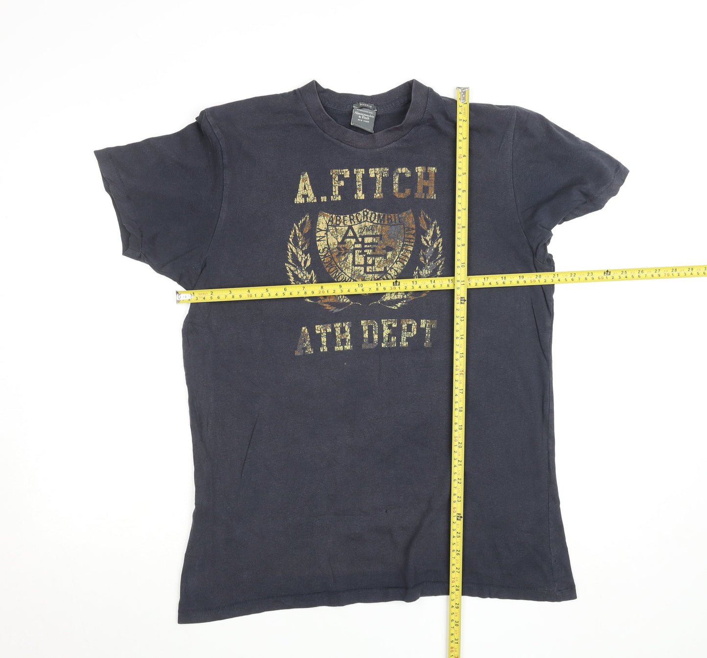 Abercrombie & Fitch Men's Black Muscle Fit Graphic T-Shirt Medium