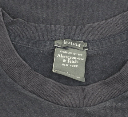 Abercrombie & Fitch Men's Black Muscle Fit Graphic T-Shirt Medium