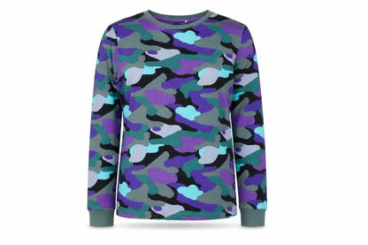 Front view of Next Teens Multicoloured Camouflage Cotton Long Sleeve Top 13yrs
