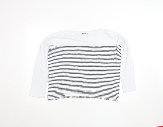 Womens UK Size S Whistles White Basic T-Shirt