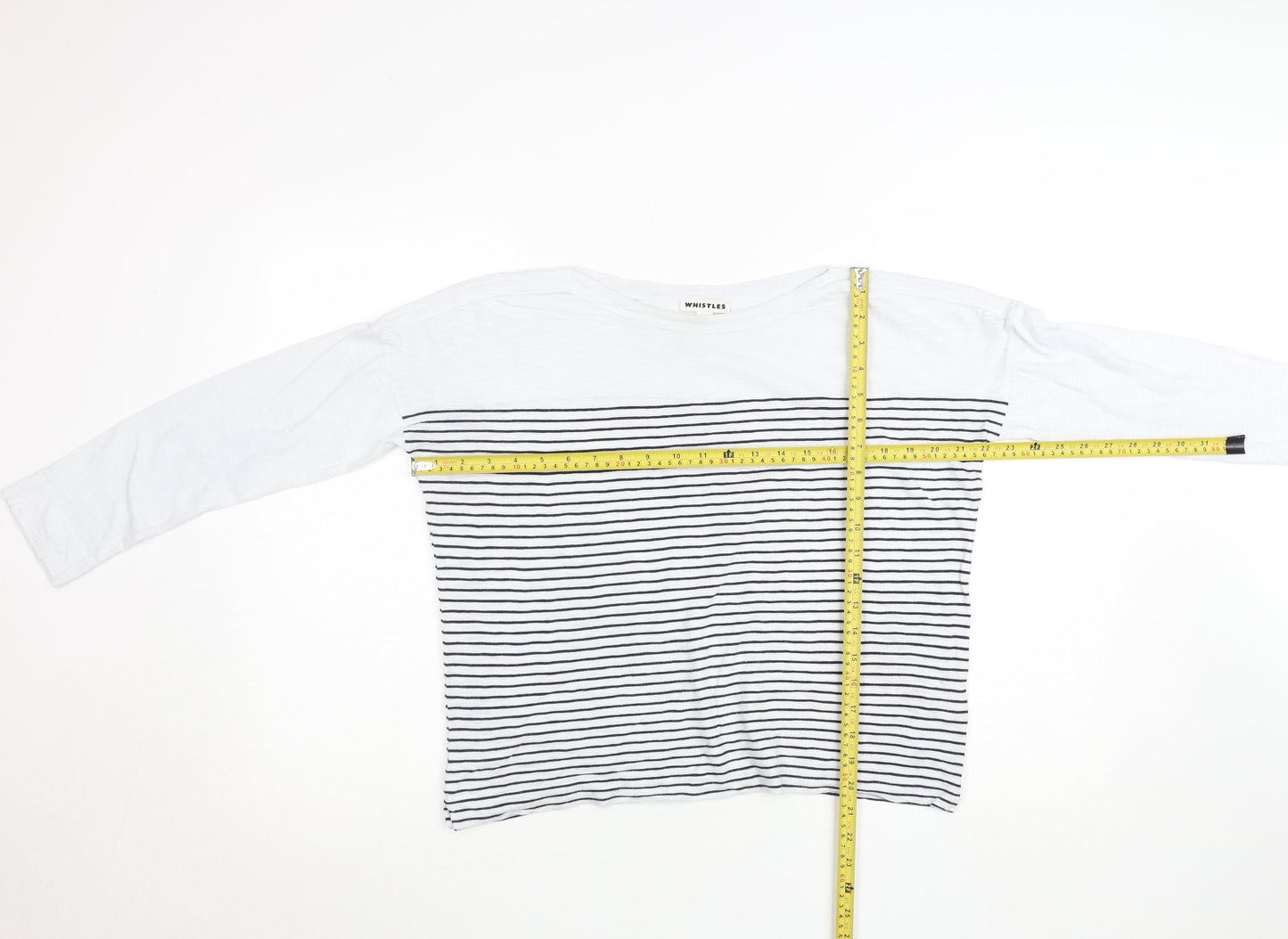 Womens UK Size S Whistles White Basic T-Shirt