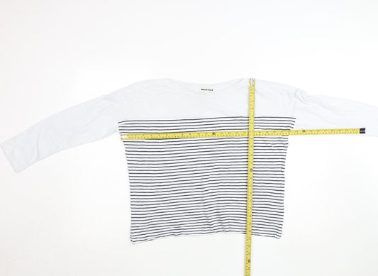 Womens UK Size S Whistles White Basic T-Shirt