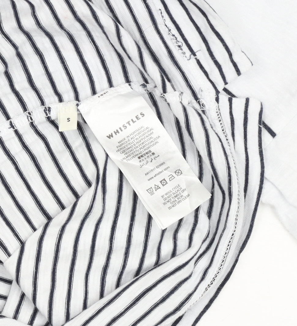 Womens UK Size S Whistles White Basic T-Shirt