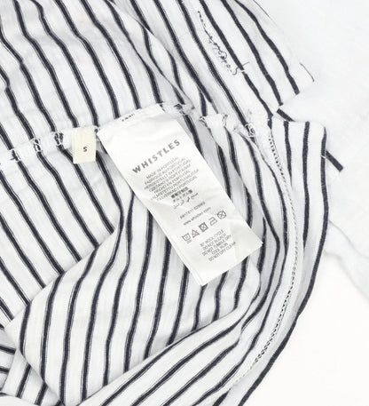 Womens UK Size S Whistles White Basic T-Shirt