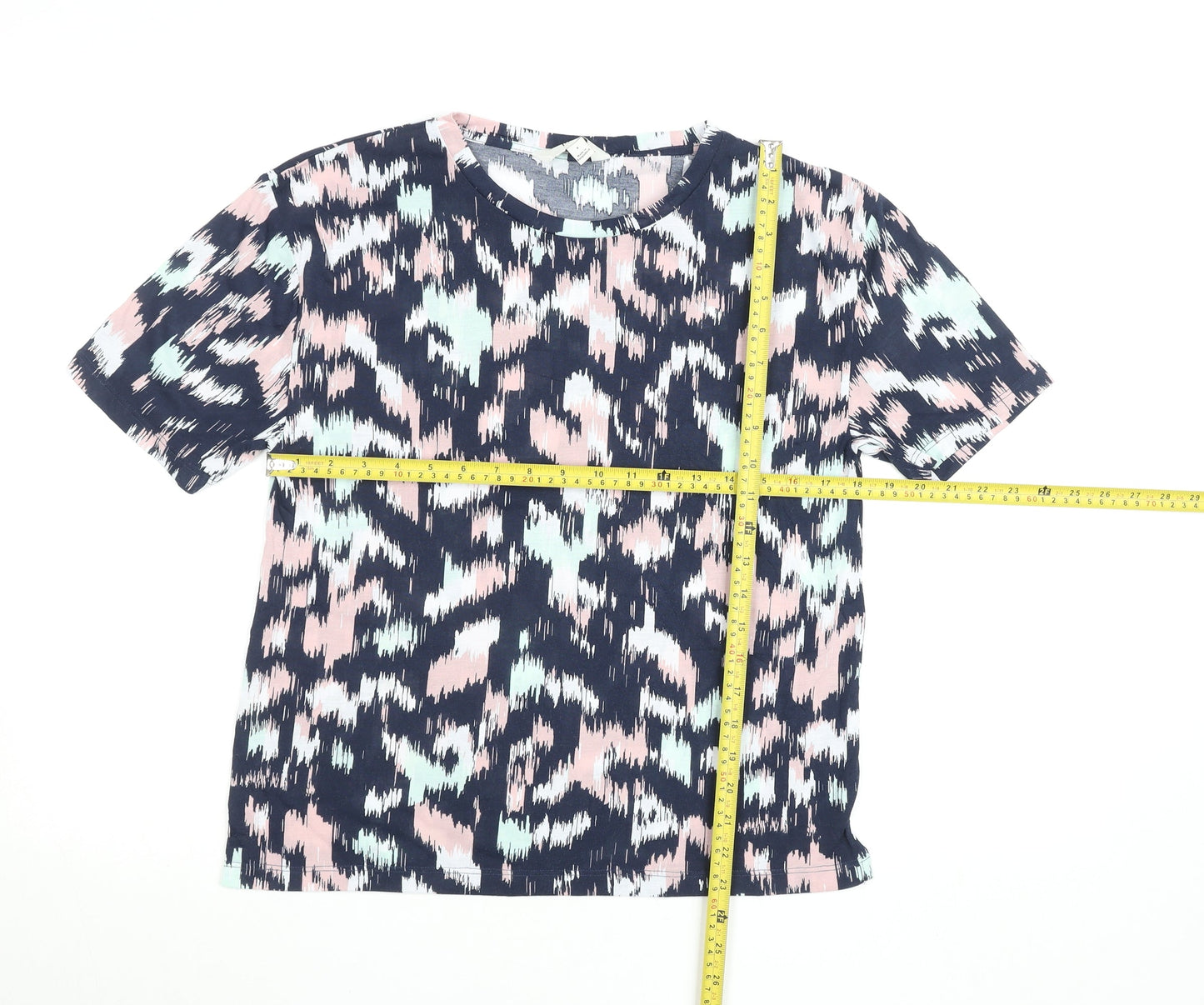 Womens UK Size 8 Marks and Spencer Multicoloured Basic T-Shirt