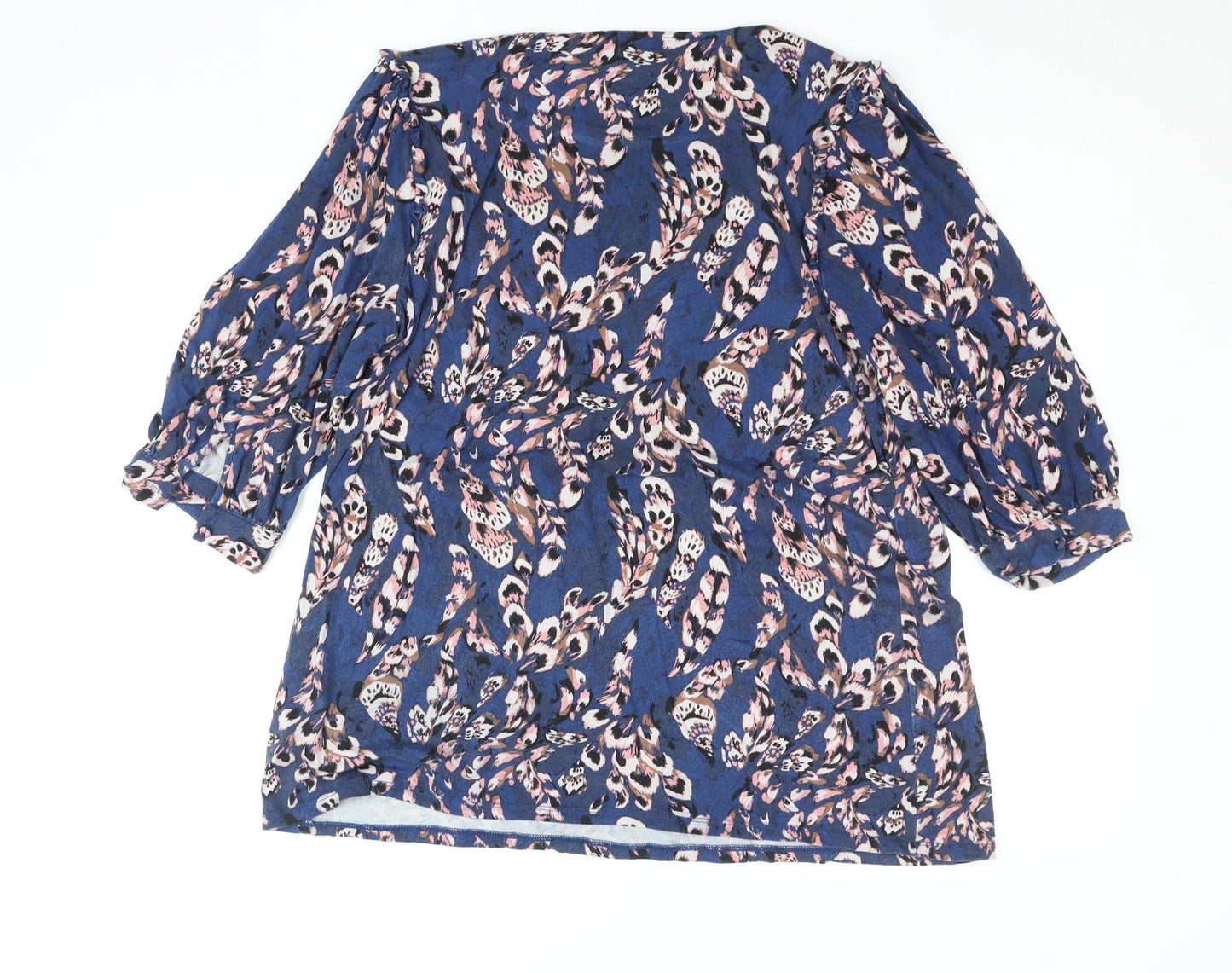 Womens UK Size L Monsoon Blue Tunic Blouse