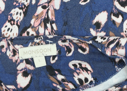 Womens UK Size L Monsoon Blue Tunic Blouse