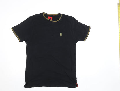 Mens UK Size M Luke Black  T-Shirt