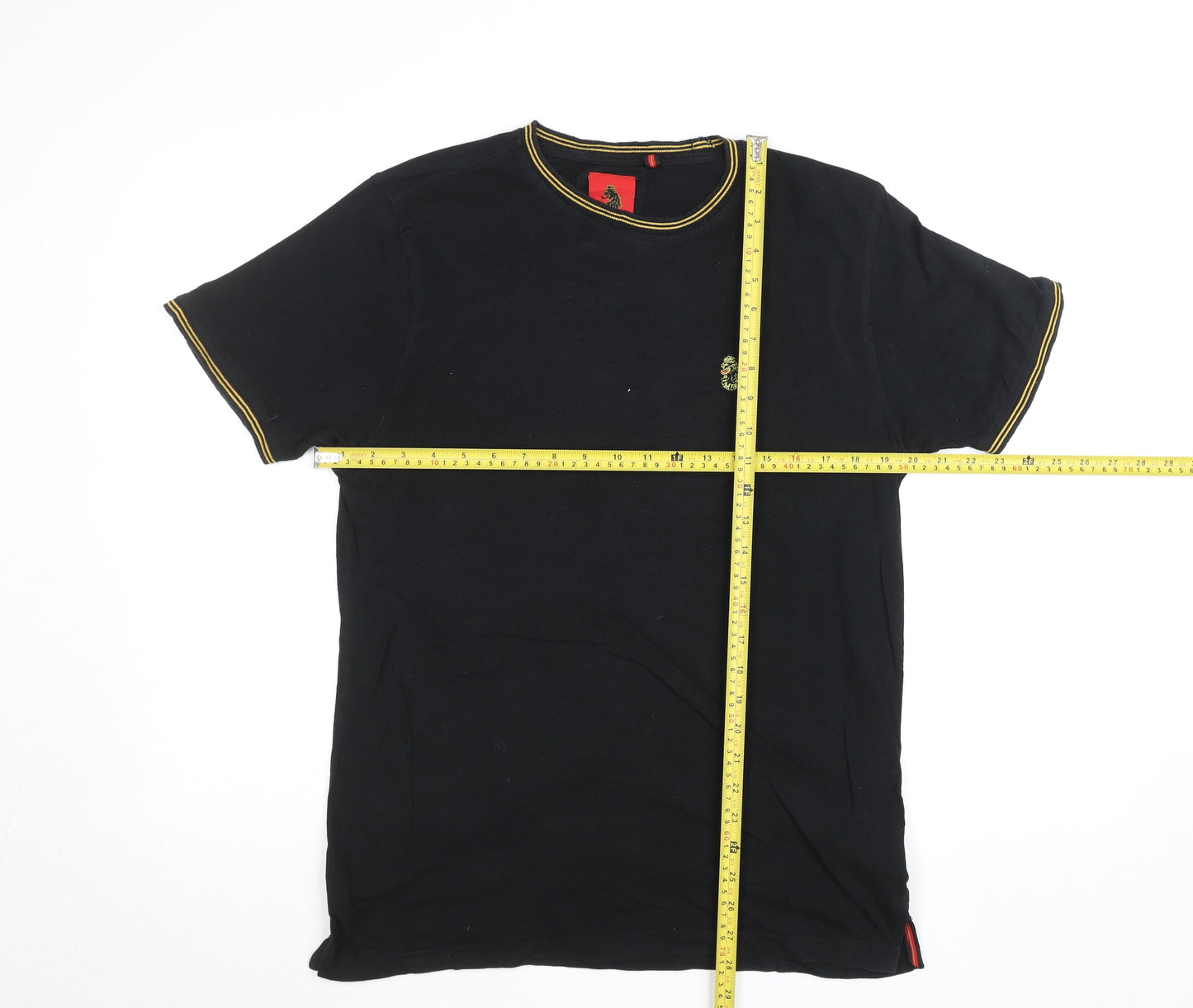 Mens UK Size M Luke Black  T-Shirt