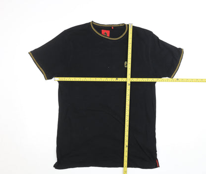 Mens UK Size M Luke Black  T-Shirt