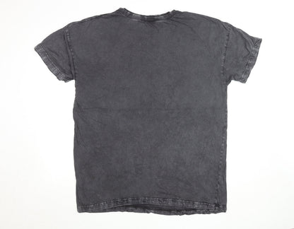 Mens UK Size L Liquor n Poker Black  T-Shirt