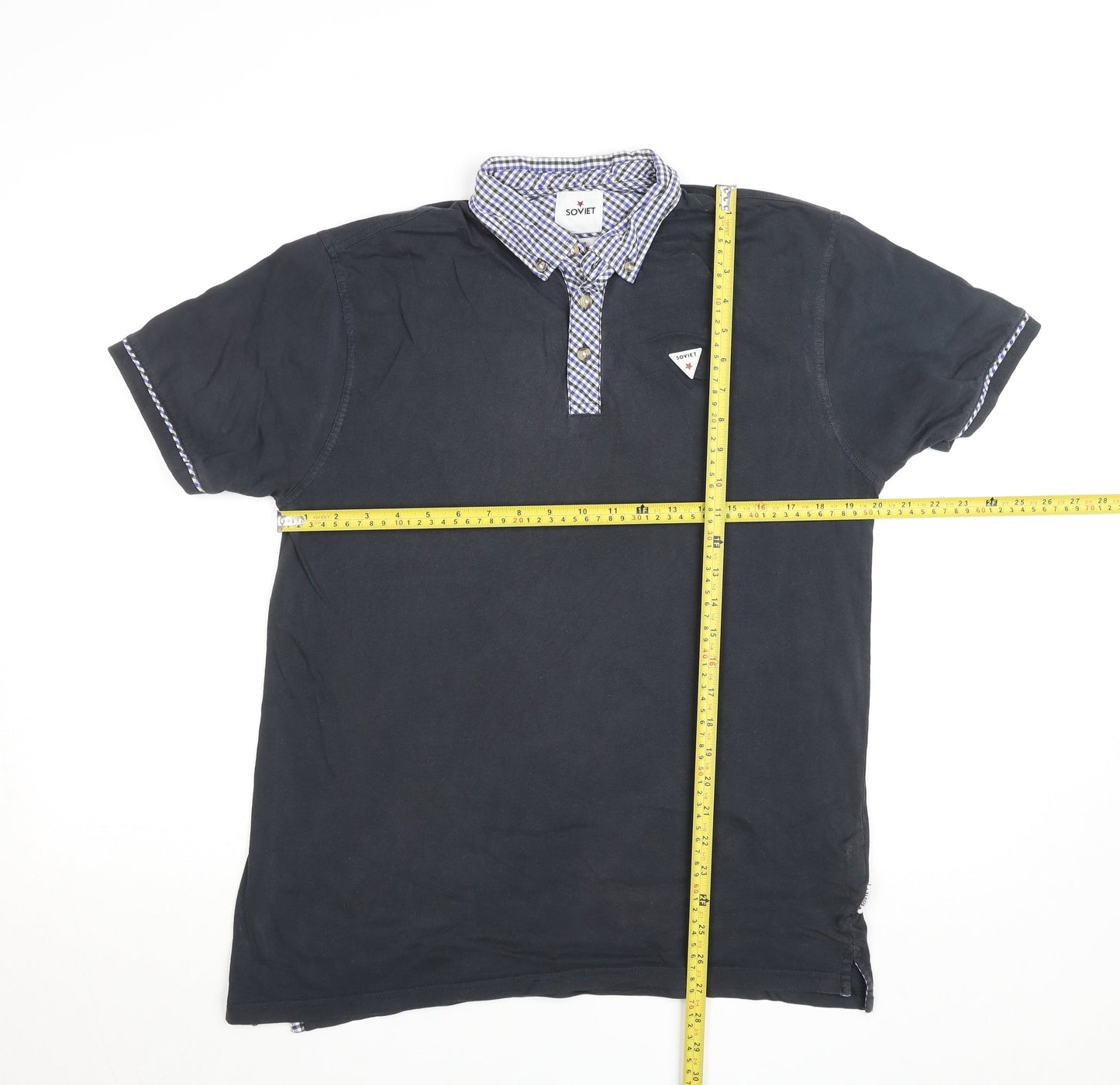Mens UK Size L Soviet Cotton Polo Shirt