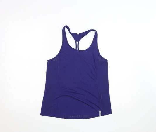 Under Armour Women Blue Racerback Active Tank Top Size M