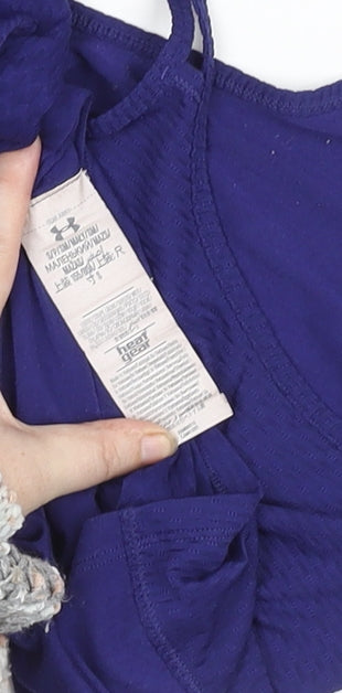 Under Armour Women Blue Racerback Active Tank Top Size M