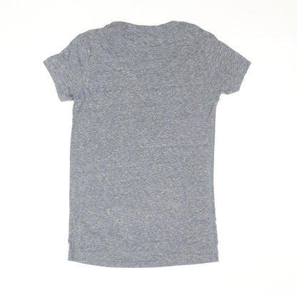 Jack Wills Womens Grey Size 6 Slim Fit Jersey T-Shirt