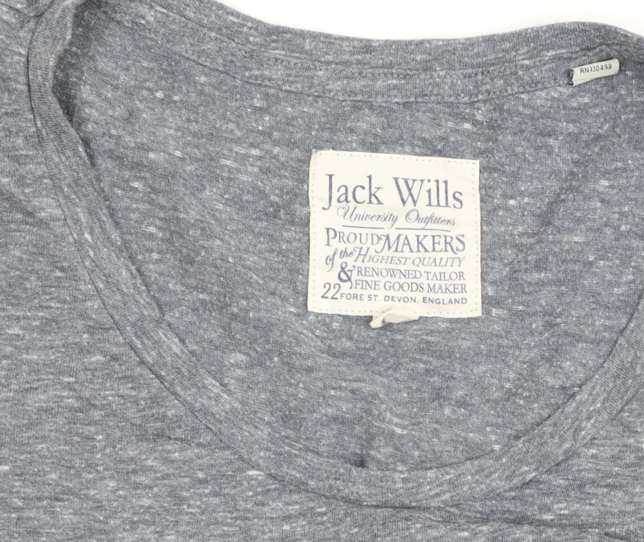 Jack Wills Womens Grey Size 6 Slim Fit Jersey T-Shirt