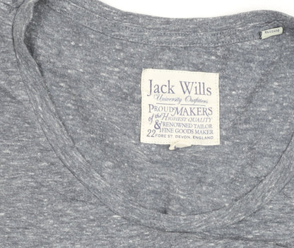 Jack Wills Womens Grey Size 6 Slim Fit Jersey T-Shirt