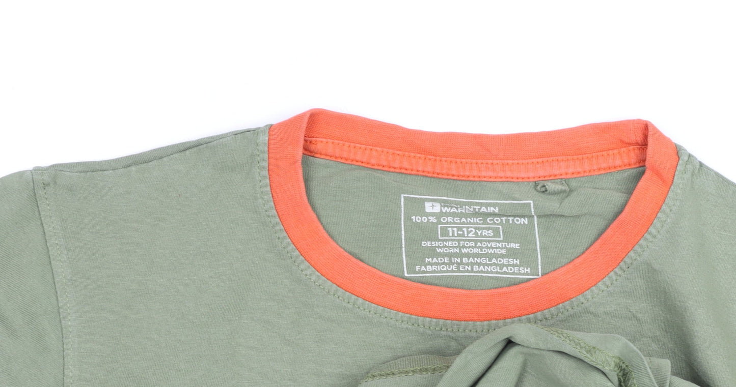 Boys UK Size 11-12 Years Waintain Green BasicPullover T-Shirt