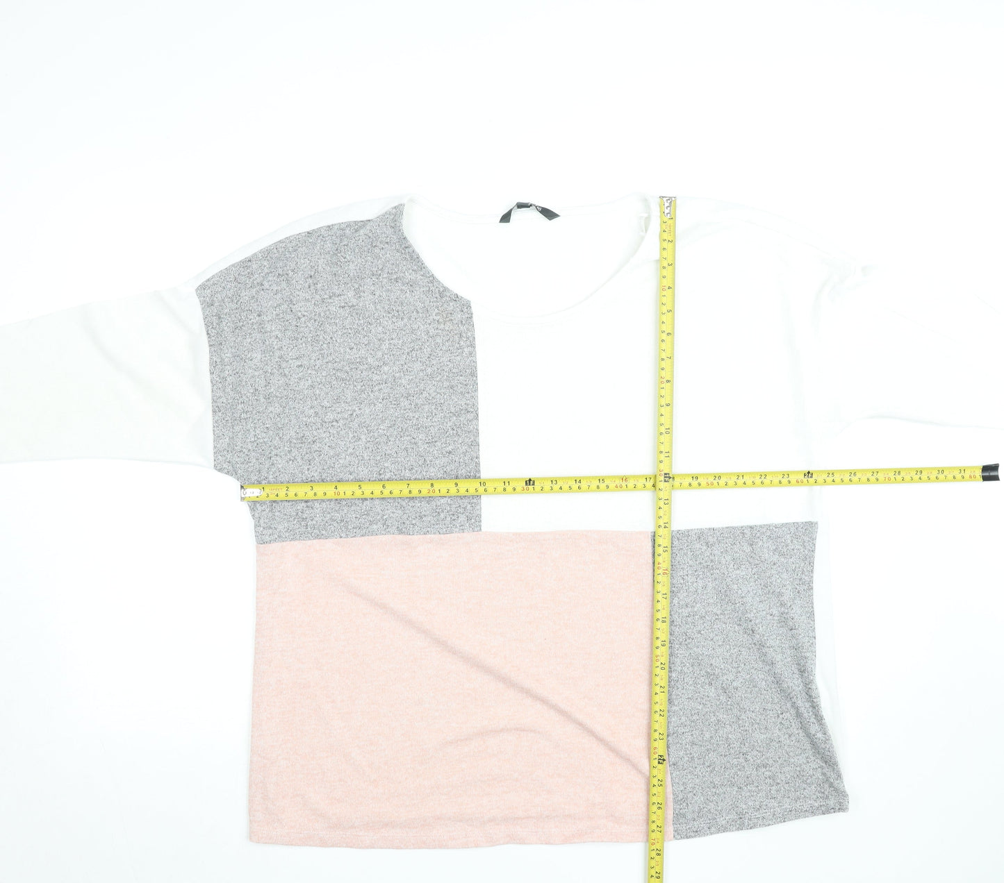 Bonmarché Women’s Multicoloured 3/4 Sleeve Jersey T-Shirt Size 22