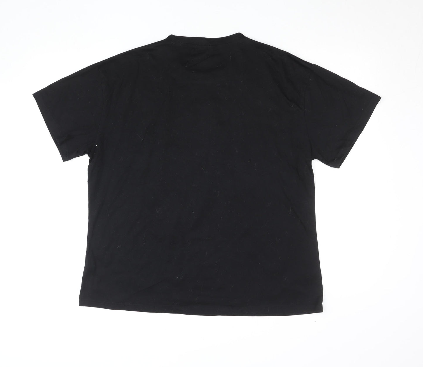 Womens UK Size 10 ROMWE Black Basic T-Shirt