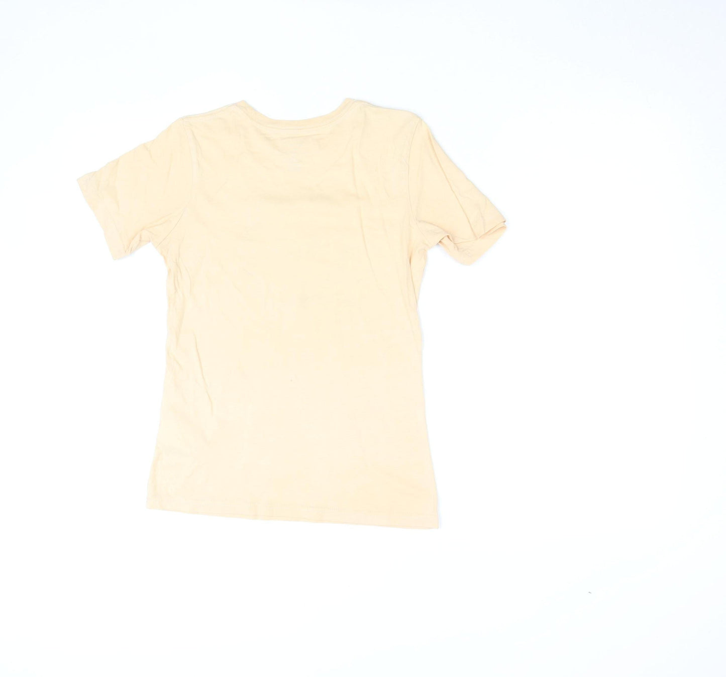 Womens UK Size 12 Quiksilver Beige Basic T-Shirt
