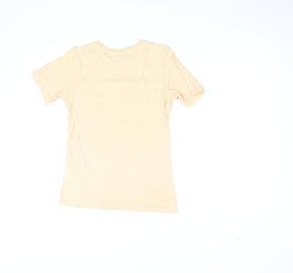Womens UK Size 12 Quiksilver Beige Basic T-Shirt